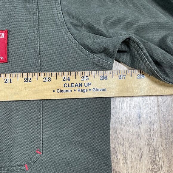 VTG Tommy Hilfiger Surplus Sz L Army Green Long Sleeve Button Up Thick Shirt - Picture 8 of 15